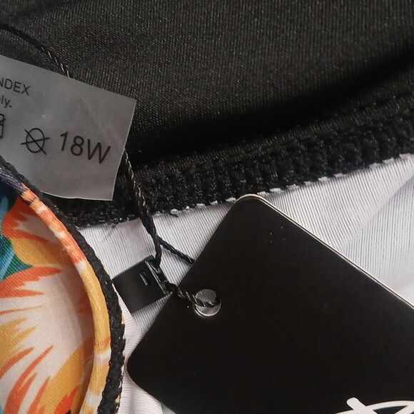 Aqua Eve multicolor floral tropical print tankini top Sz 18W NWT - Picture 8 of 8